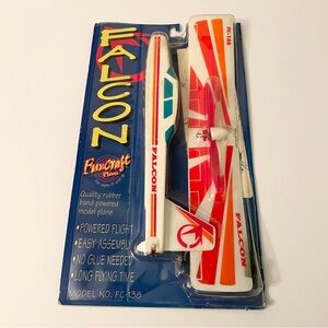 Vintage Funcraft Planes Falcon Model FC-138 Rubber Band Powered NIP